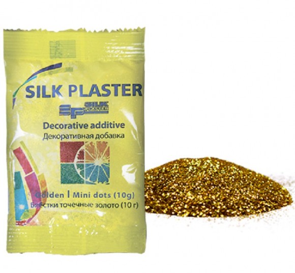 Блестки Silk Plaster точка золото  10г мини