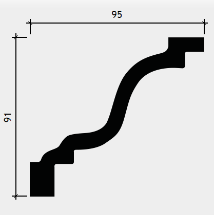 КАРНИЗ 1.50.126 - 91*95*2000ММ