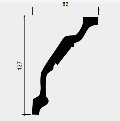 КАРНИЗ 1.50.255 - 127*82*2000ММ