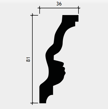 КАРНИЗ 1.50.259 - 81*36*2000ММ