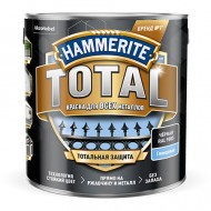 Hammerite TOTAL краска на водной основе гладкая МАТОВАЯ RAL 9005 Чёрная (2,2л)