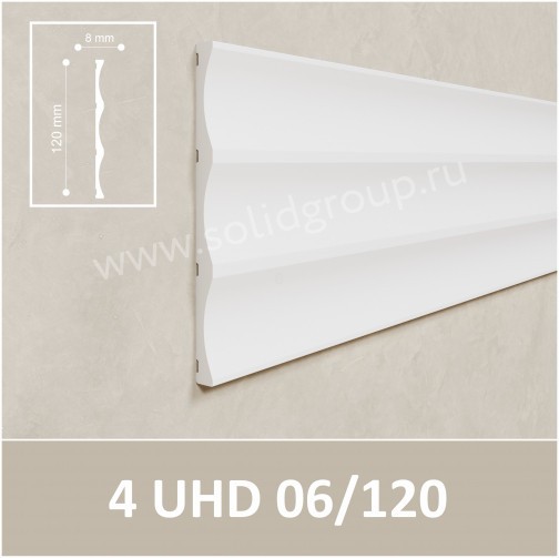 3D стеновая панель из полимера ультравысокой плотности 4 UHD 06/120