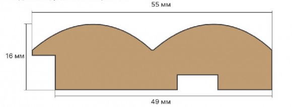 ПРОФИЛЬ СТАРТ-ФИНИШ МДФ WAVE DE LUXE PALOMINO 2700X55X16
