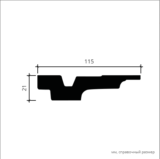 КАРНИЗ 1.50.265 - 21*115*2000