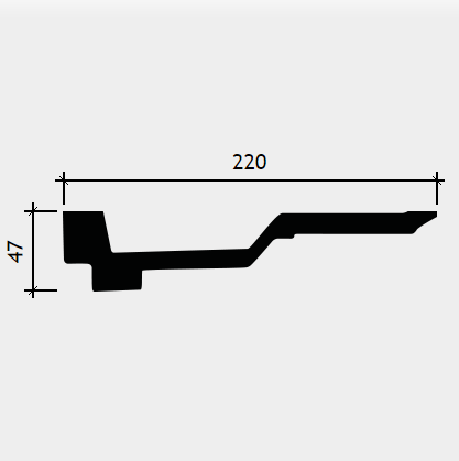 КАРНИЗ 1.50.269 - 47*220*2000ММ