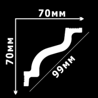 Плинтус Glanzepol GPX-12 70х70х2000мм(46)