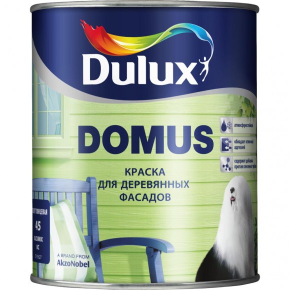Dulux Domus краска масляно-алкидная  полуглянцевая база BW 1л