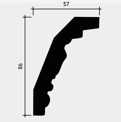 КАРНИЗ 1.50.274 - 86*57*2000ММ