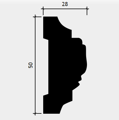 МОЛДИНГ 1.51.326 - 50*28*2000ММ