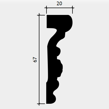 МОЛДИНГ 1.51.331 - 67*20*2000ММ
