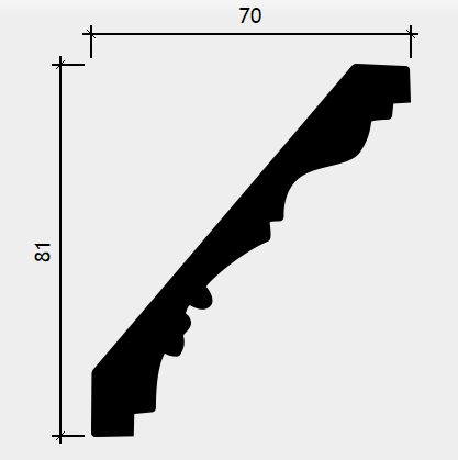 КАРНИЗ 1.50.284 - 81*70*2000ММ