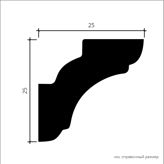 КАРНИЗ 1.50.292 - 25*25*2000ММ