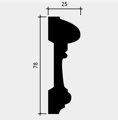 МОЛДИНГ 1.51.340 - 78*25*2000ММ МОЛДИНГ 1.51.340 - 78*25*2000ММ