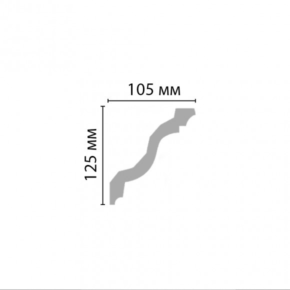 DP2212F плинтус 2.4м 125x105мм
