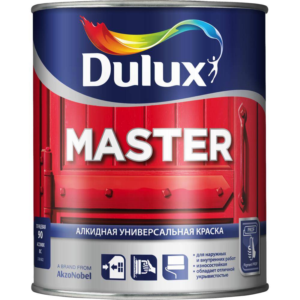 Купить Dulux Master краска алкидная универсальная глянцевая база BW 1л по  лучшей цене с доставкой в интернет-магазине Евродекор Сочи