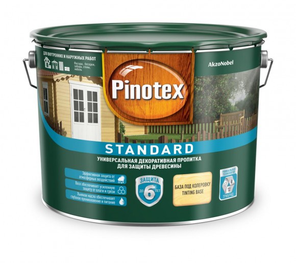 Pinotex Standard  пропитка для древесины CLR 9л
