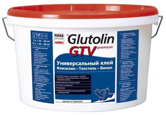 Glutolin GTV Универсальный клей Флиз-Текстиль-Винил 5кг PUFAS