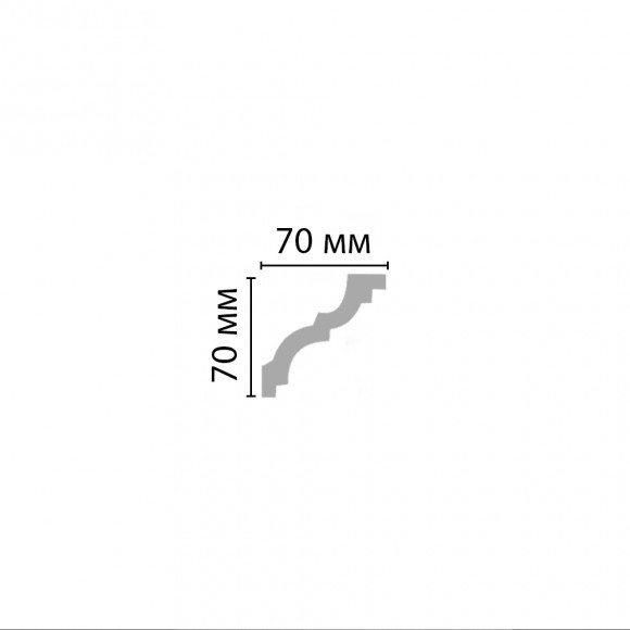 96257  плинтус 2.4м 70x70мм