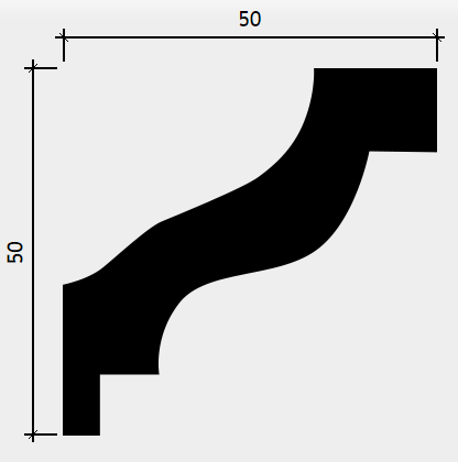 КАРНИЗ 6.50.103 - 50*50*2000ММ КАРНИЗ 6.50.103 - 50*50*2000ММ