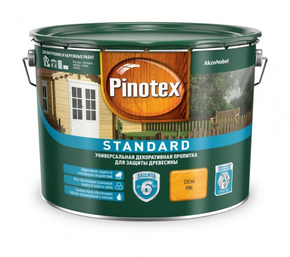Pinotex Standard  пропитка для древесины сосна 9л