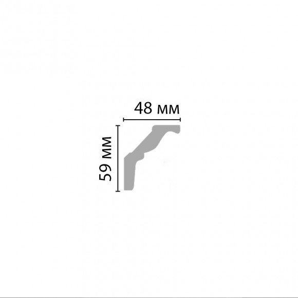 DP-18 плинтус  2.4м  59х48мм