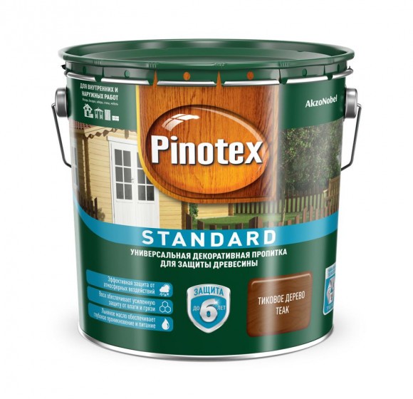 Pinotex Standard  пропитка для древесины тиковое дерево 2,7л