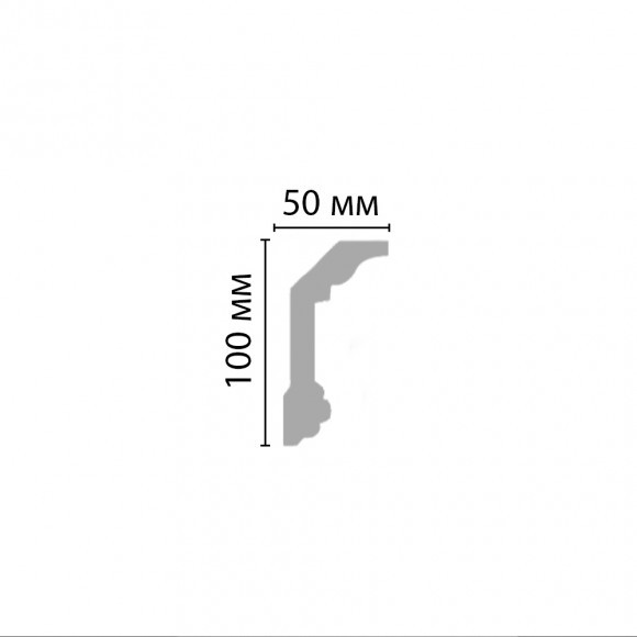 96321F/32  плинтус DEKOMASTER 2,4м 100x50мм