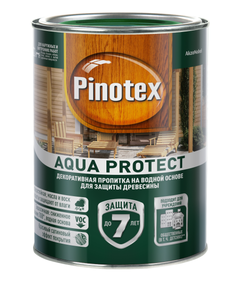 Pinotex Aqua Protect  на водной основе  база под колеровку 0,73л