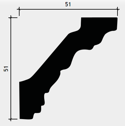 КАРНИЗ 1.50.187 - 51*51*2000ММ