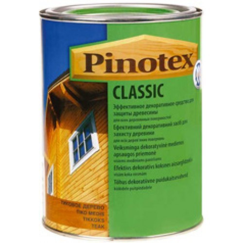 Pinotex Classic  декоративно-защитная пропитка для древесины AWB 1л ос. клен