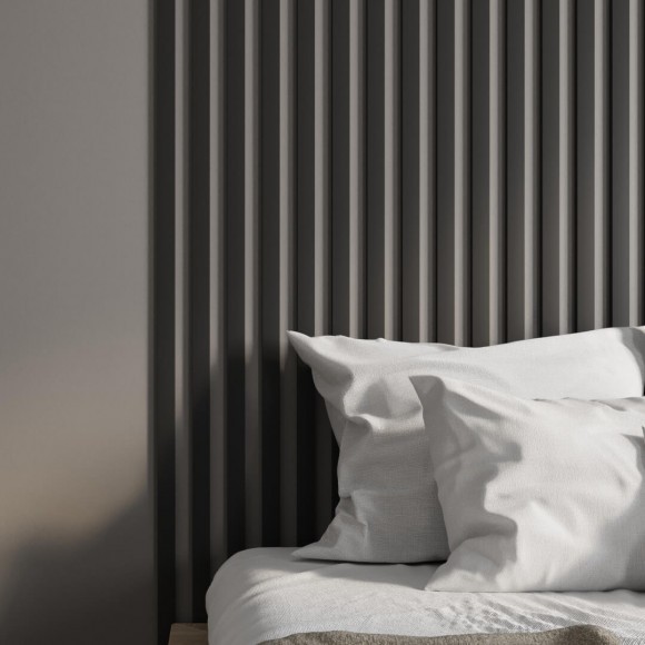 Интерьерная Рейка МДФ Планкен De Luxe Black Lead 16*60*2700 Интерьерная Рейка МДФ Планкен De Luxe Black Lead 16*60*2700