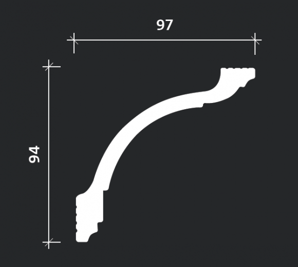 КАРНИЗ 6.50.248 - 94*97*2000ММ КАРНИЗ 6.50.248 - 94*97*2000ММ