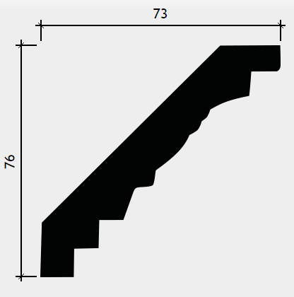 КАРНИЗ 1.50.197 - 76*73*2000ММ