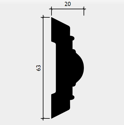 МОЛДИНГ 1.51.376 - 63*20*2000ММ