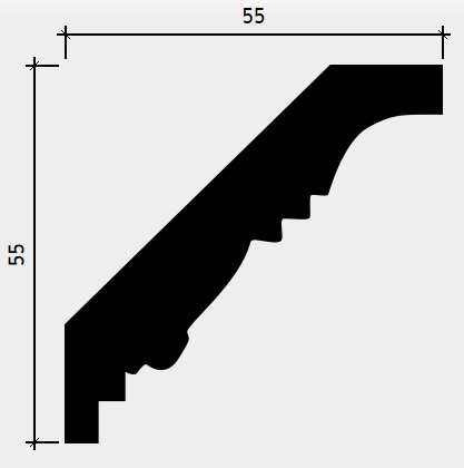 КАРНИЗ 1.50.200 - 55*55*2000ММ