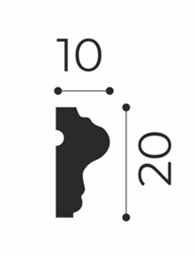 WR7 Молдинг   2м  20х10мм /140шт