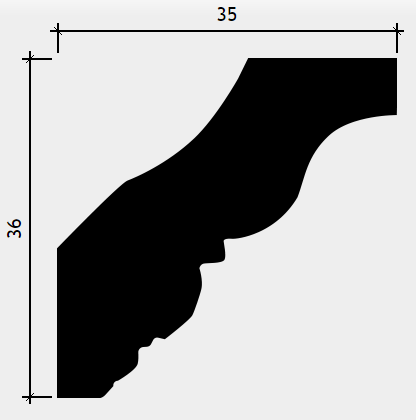 КАРНИЗ 1.50.206 - 36*35*2000ММ