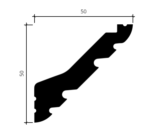 КАРНИЗ 6.50.713 - 50*50*2000ММ