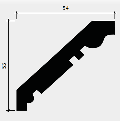 КАРНИЗ 1.50.207 - 53*54*2000ММ