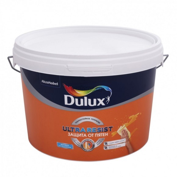 Краска Dulux Ultra Resist защита от пятен мат BW 10л