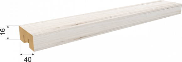 ИНТЕРЬЕРНАЯ РЕЙКА МДФ БРИОНА ДУБ САНРЕМО БЕЛЫЙ 16*40*2700