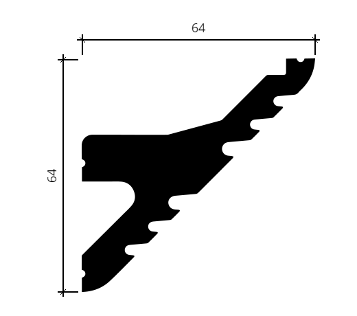 КАРНИЗ 6.50.715 - 64*64*2000ММ КАРНИЗ 6.50.715 - 64*64*2000ММ