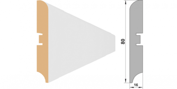 Плинтус МДФ 80S 2000х80х16 мм