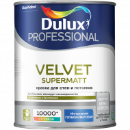 Dulux Professional Velvet Supermatt краска в/д для стен и потолков BW 1л Dulux Professional Velvet Supermatt краска в/д для стен и потолков BW 1л