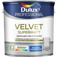 Dulux Professional Velvet Supermatt краска в/д для стен и потолков BW 2.5л Dulux Professional Velvet Supermatt краска в/д для стен и потолков BW 2.5л