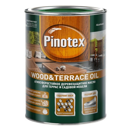 Pinotex Wood Oil  & Terrace Oil деревозащитное масло  тик 1л
