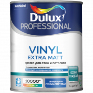 Dulux Professional Vinil Extra matt краска в/д для стен и потолков BW 1л Dulux Professional Vinil Extra matt краска в/д для стен и потолков BW 1л