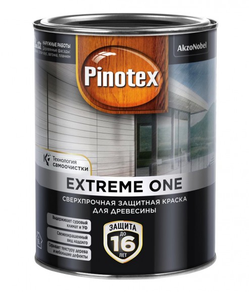 Pinotex Extreme One сверхпрочная защитная краска для древесины  BC 0.84л