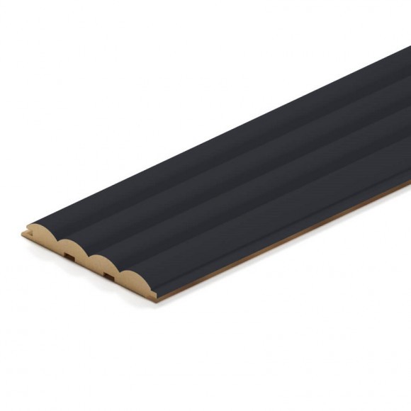 ПАНЕЛЬ СТЕНОВАЯ РЕЕЧНАЯ МДФ WAVE DE LUXE BLACK LEAD 2700X119X16