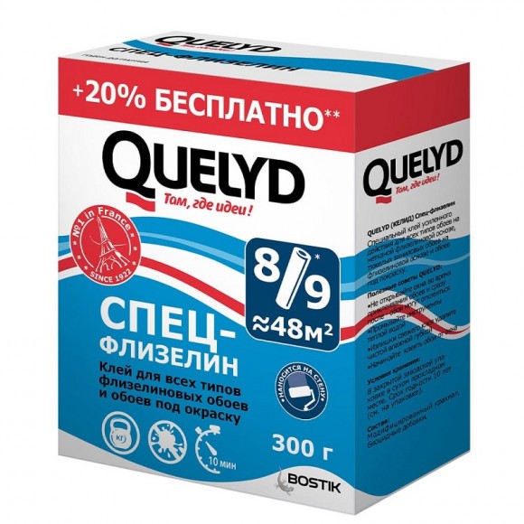 Клей обойный СПЕЦ-ФЛИЗЕЛИН  Quelyd Промо (+20%)  300г